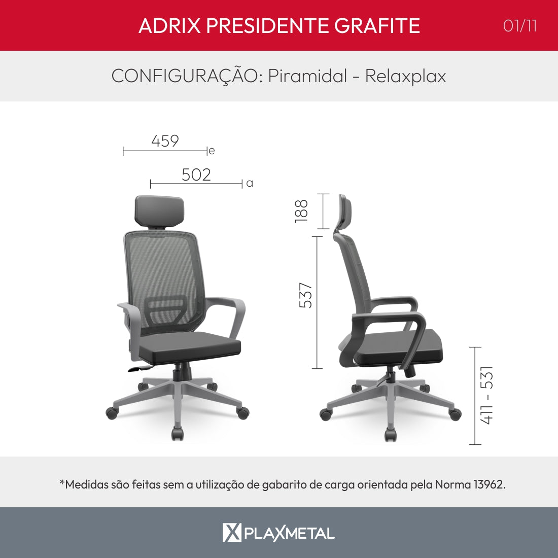 Cadeira Adrix Presidente